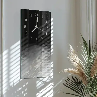 Horloge murale en verre rectangulaire Fumée