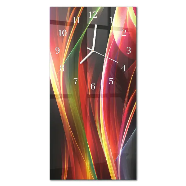 Horloge murale en verre rectangulaire Abstraction