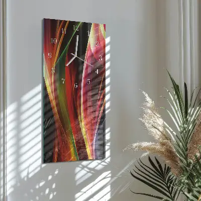 Horloge murale en verre rectangulaire Abstraction