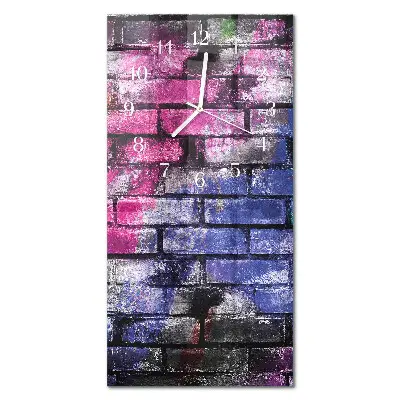 Horloge murale en verre rectangulaire Brique