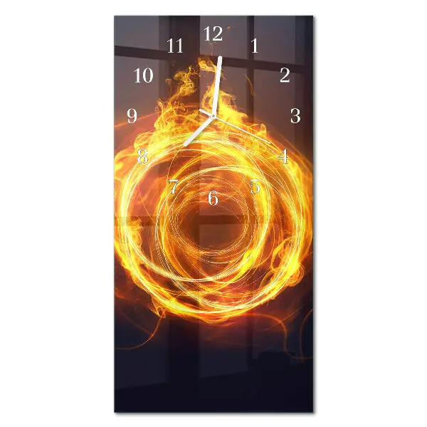 Horloge murale en verre rectangulaire Vortex