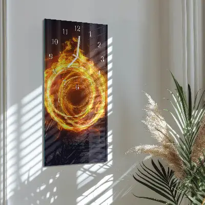 Horloge murale en verre rectangulaire Vortex