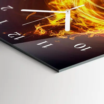 Horloge murale en verre rectangulaire Vortex