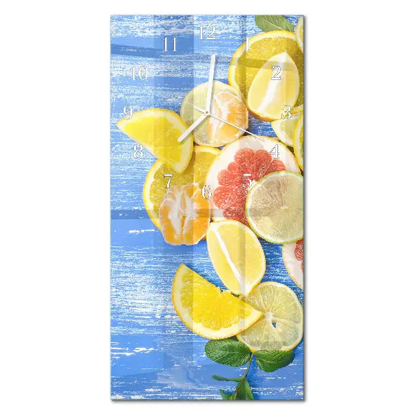 Horloge murale en verre rectangulaire Fruit