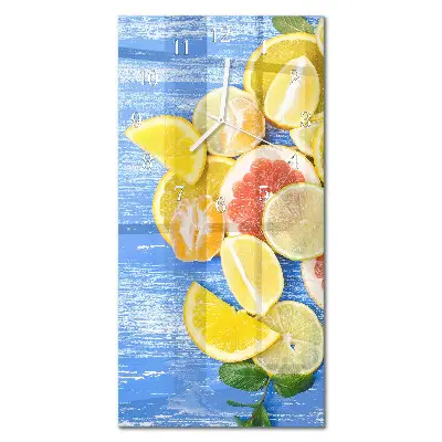 Horloge murale en verre rectangulaire Fruit
