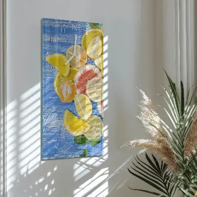 Horloge murale en verre rectangulaire Fruit