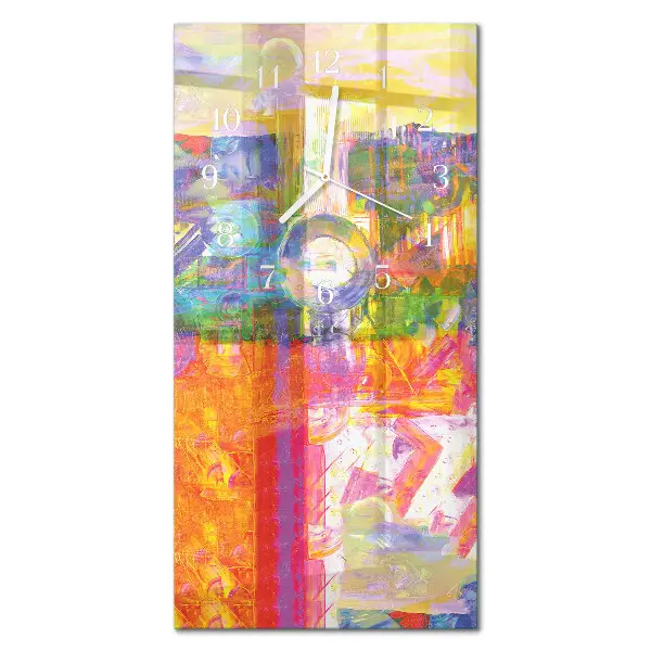 Horloge murale en verre rectangulaire Chaos