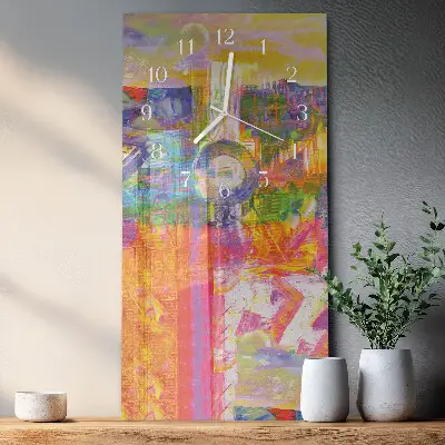 Horloge murale en verre rectangulaire Chaos