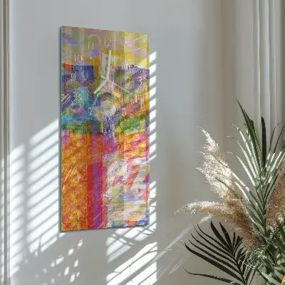 Horloge murale en verre rectangulaire Chaos