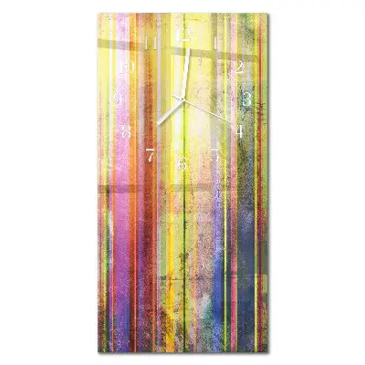 Horloge murale en verre rectangulaire Bois