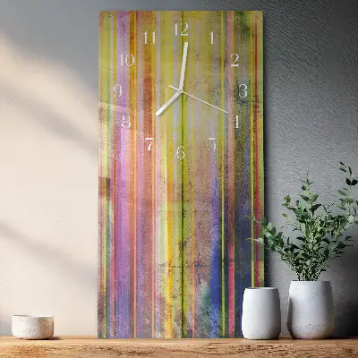 Horloge murale en verre rectangulaire Bois
