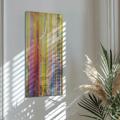 Horloge murale en verre rectangulaire Bois
