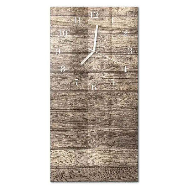 Horloge murale en verre rectangulaire Bois