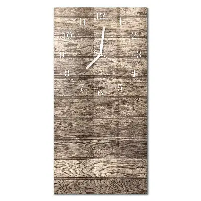 Horloge murale en verre rectangulaire Bois