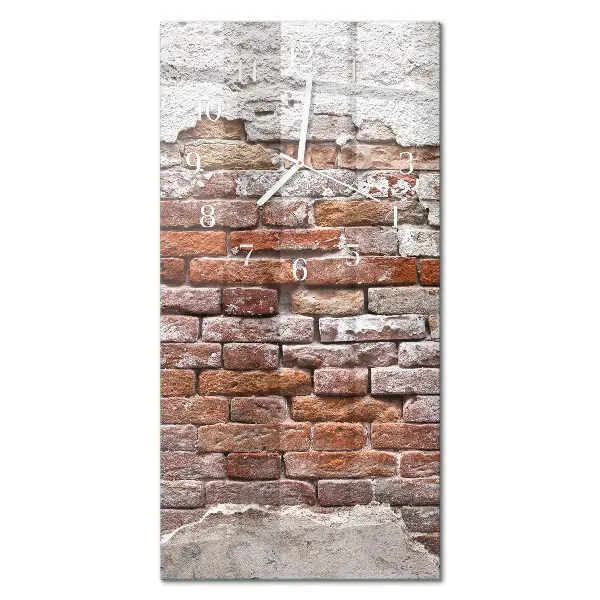 Horloge murale en verre rectangulaire Brique