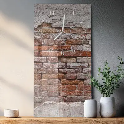 Horloge murale en verre rectangulaire Brique