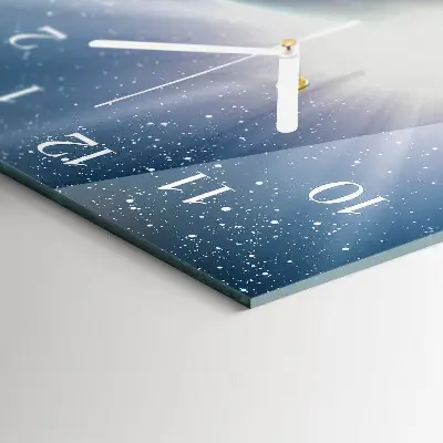 Horloge murale en verre rectangulaire L'univers de la terre