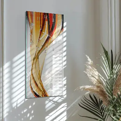 Horloge murale en verre rectangulaire Abstraction