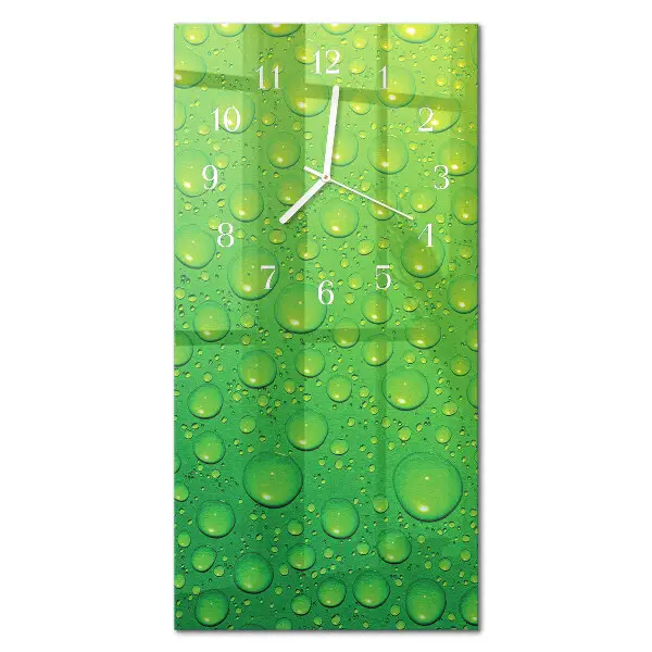 Horloge murale en verre rectangulaire Gouttes