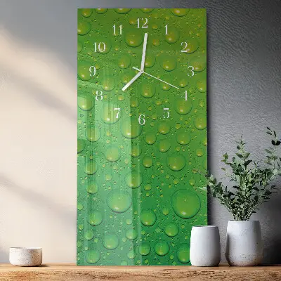 Horloge murale en verre rectangulaire Gouttes