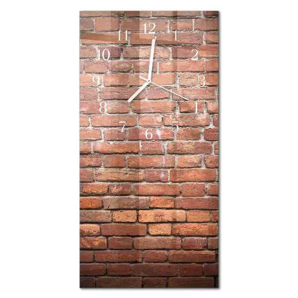 Horloge murale en verre rectangulaire Brique