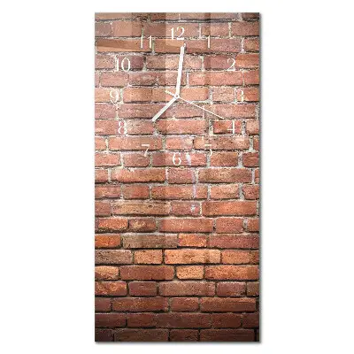 Horloge murale en verre rectangulaire Brique