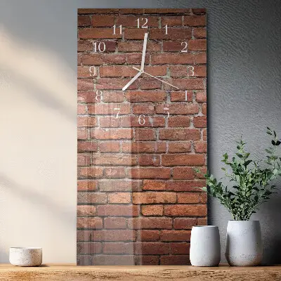 Horloge murale en verre rectangulaire Brique