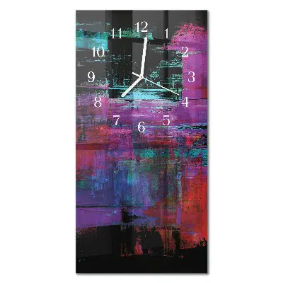 Horloge murale en verre rectangulaire Morceau