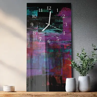 Horloge murale en verre rectangulaire Morceau
