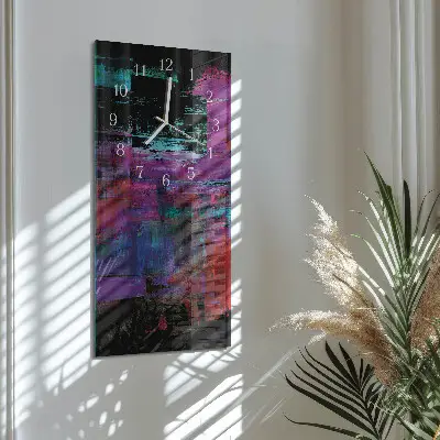 Horloge murale en verre rectangulaire Morceau