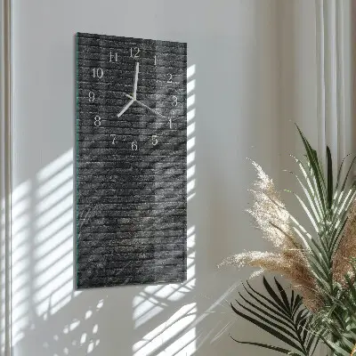 Horloge murale en verre rectangulaire Mâchefer