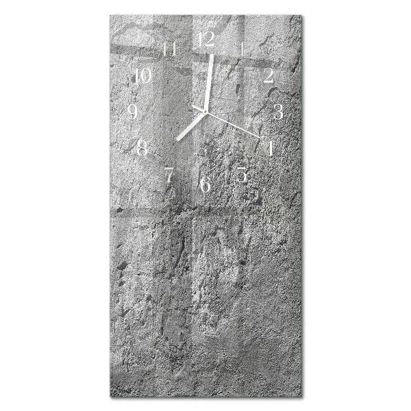 Horloge murale en verre rectangulaire Mur en béton