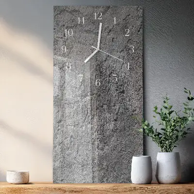 Horloge murale en verre rectangulaire Mur en béton