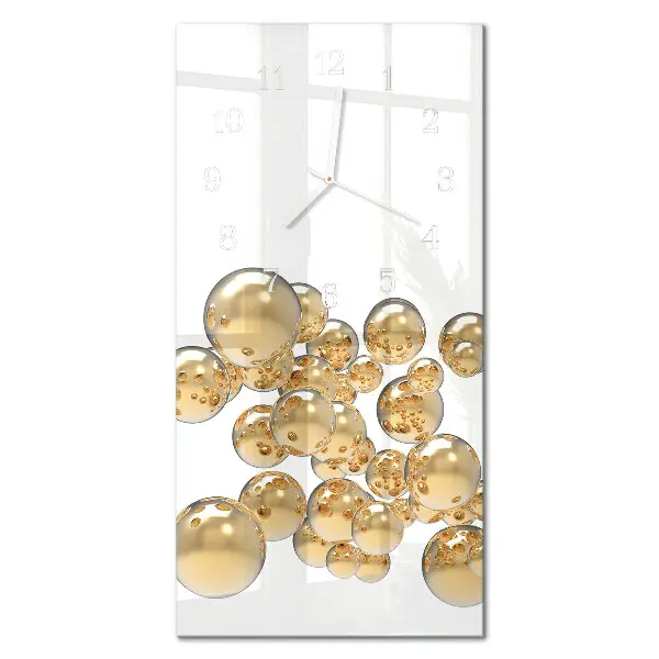 Horloge murale en verre rectangulaire Balles