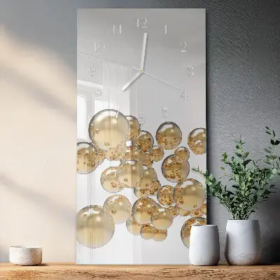 Horloge murale en verre rectangulaire Balles