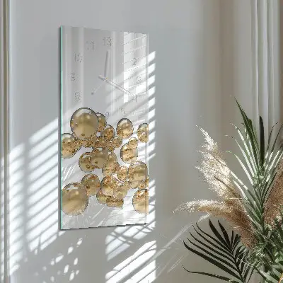 Horloge murale en verre rectangulaire Balles