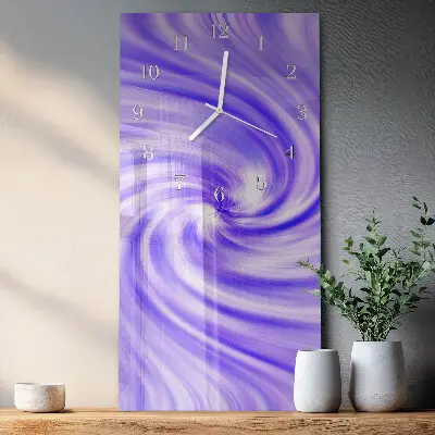 Horloge murale en verre rectangulaire Vortex