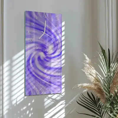 Horloge murale en verre rectangulaire Vortex