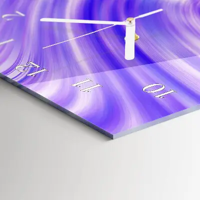 Horloge murale en verre rectangulaire Vortex