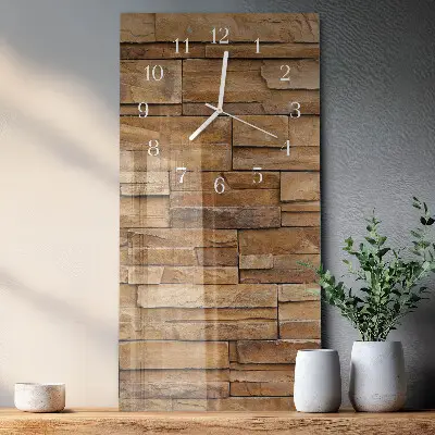 Horloge murale en verre rectangulaire Mâchefer