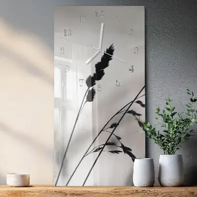 Horloge murale en verre rectangulaire Grain