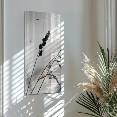 Horloge murale en verre rectangulaire Grain