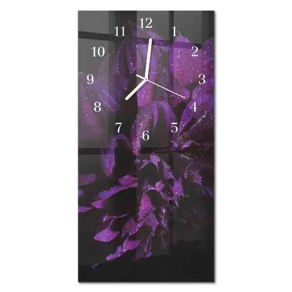 Horloge murale en verre rectangulaire Pivoine