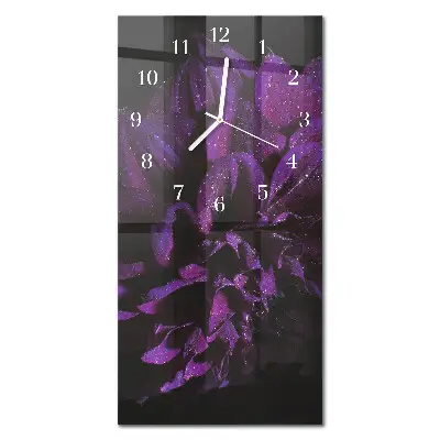 Horloge murale en verre rectangulaire Pivoine