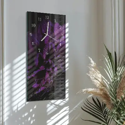 Horloge murale en verre rectangulaire Pivoine