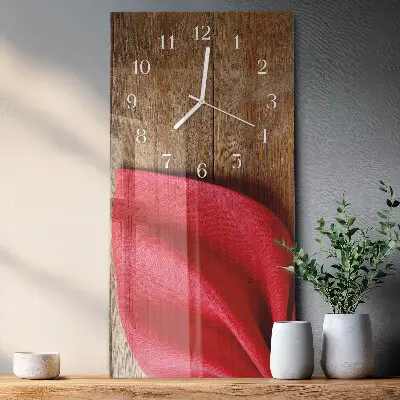 Horloge murale en verre rectangulaire Serviette de table