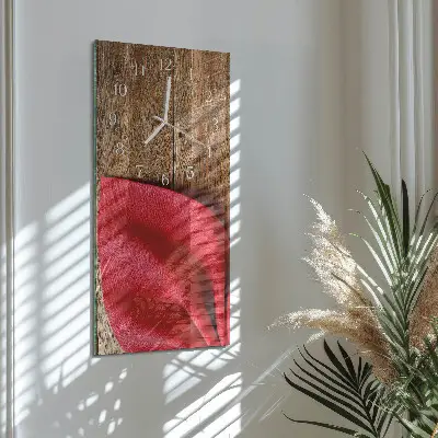 Horloge murale en verre rectangulaire Serviette de table