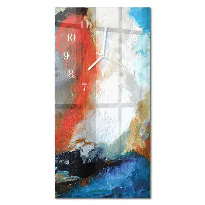 Horloge murale en verre rectangulaire Chaos