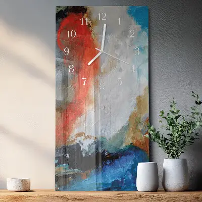 Horloge murale en verre rectangulaire Chaos
