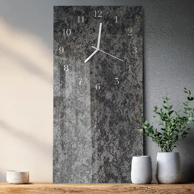 Horloge murale en verre rectangulaire Graphite